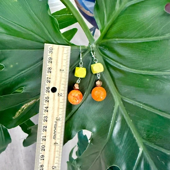 Serpentine - Howlite - Hematite Earrings - Picture 4 of 4